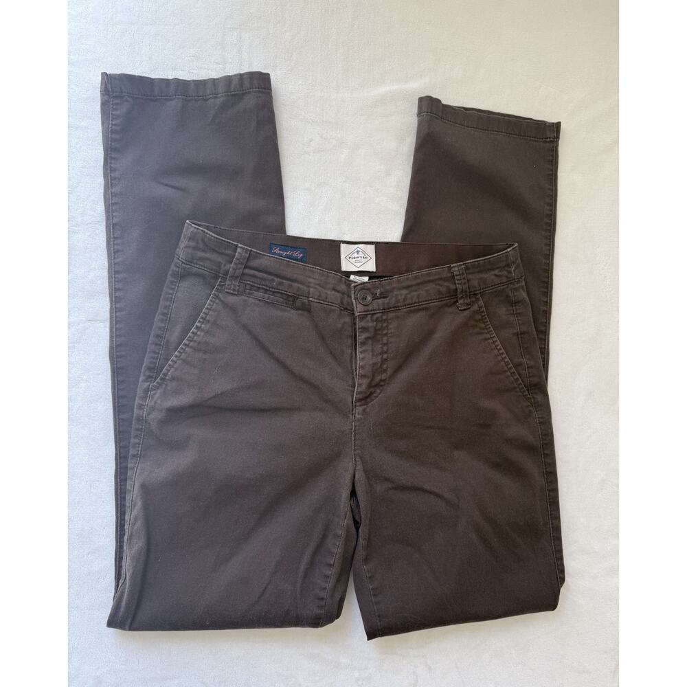 St John's Bay‎ Brown Cotton Spandex Women's Chino Pants Size 4